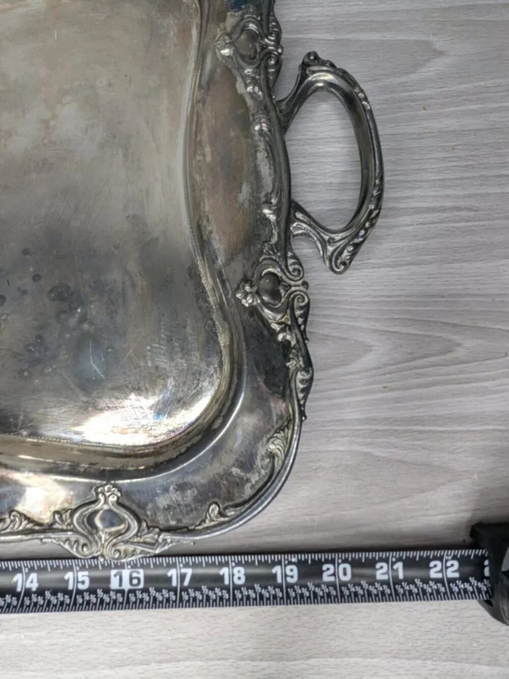Vintage Mermod Jaccard & Co Quadruple Plate Large Serving Tray w/Double Handles